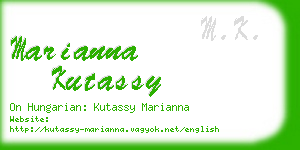 marianna kutassy business card